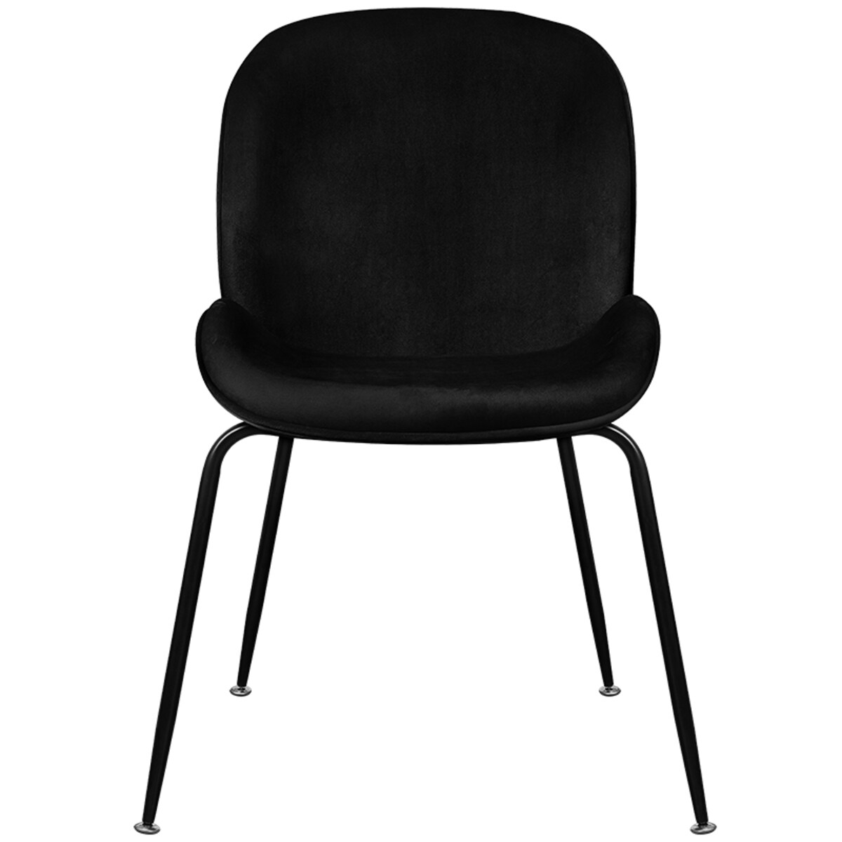 Krzesło tapicerowane welurowe do salonu jadalni czarne