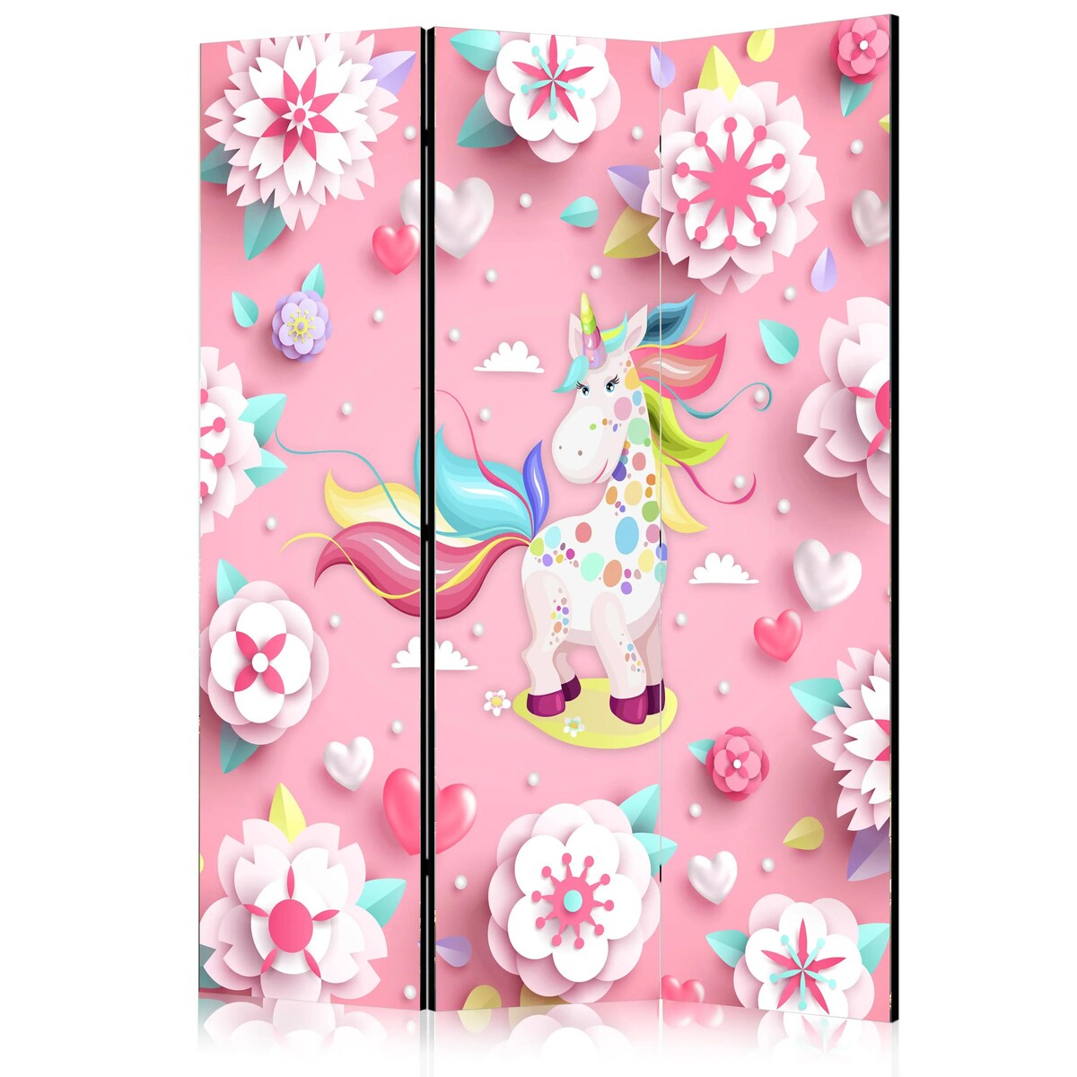 Parawan akustyczny Dla dzieci 135x172 cm 3-częściowy szary