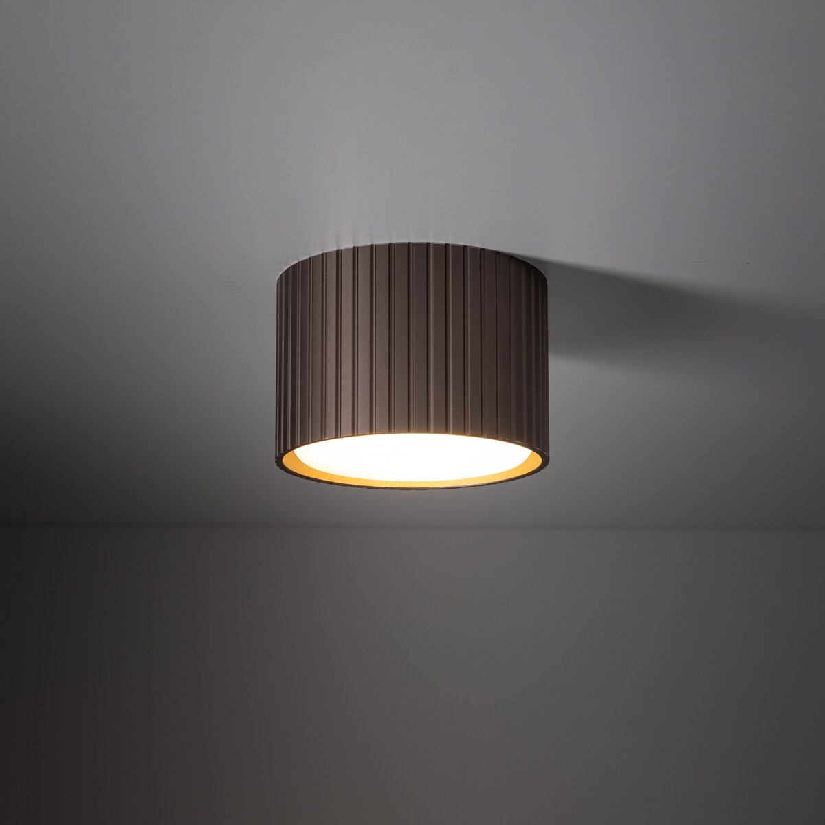 Spot Tk Lighting Ferro Brązowa Tytan Tuba Downlight Natynkowy + Żarówka Gx53