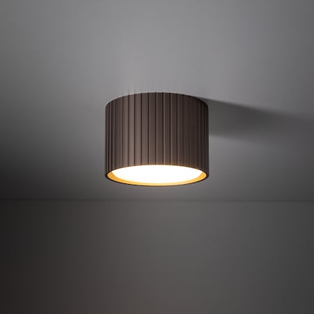 Spot Tk Lighting Ferro Brązowa Tytan Tuba Downlight Natynkowy + Żarówka Gx53