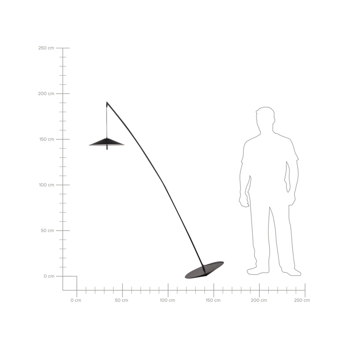 Lampa podłogowa metalowa czarna COMALIE