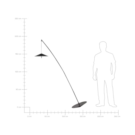 Lampa podłogowa metalowa czarna COMALIE