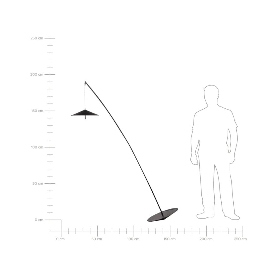 Lampa podłogowa metalowa czarna COMALIE