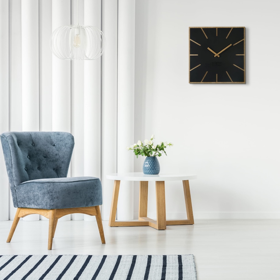 Drewniany zegar ścienny EKO EXACT 40cm