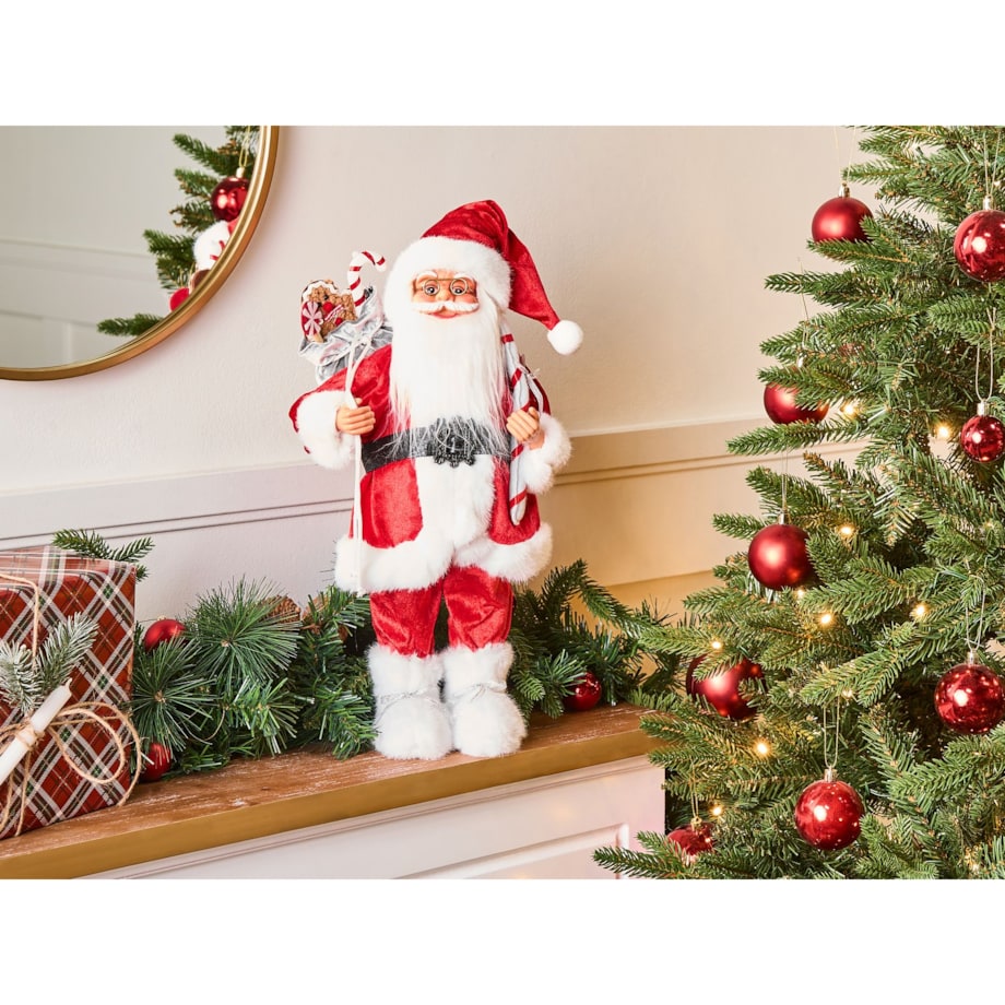 Dekoracja świąteczna ORMSAVATNET Mikołaj 45 cm Czerwony