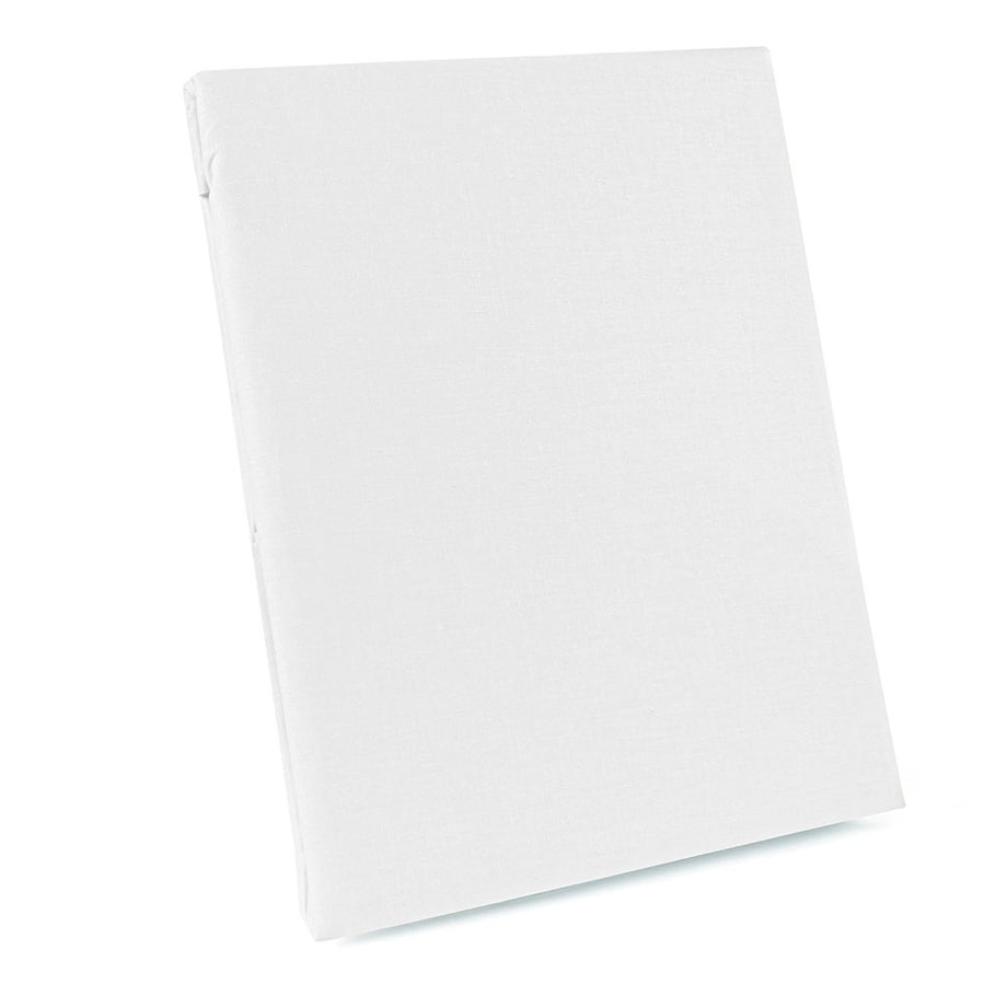 Prześcieradło bawełniane bez gumki 200x220 + dodatkowe 5cm po bokach białe