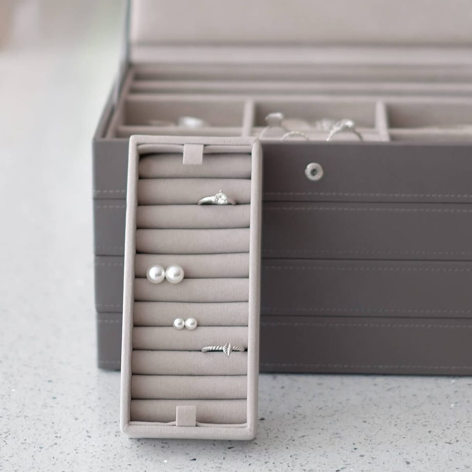 Wkładka duża na pierścionki Stackers taupe