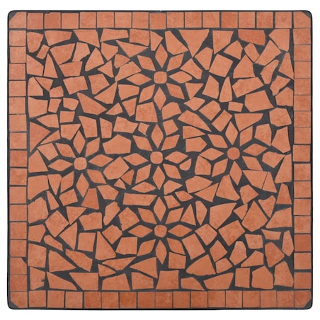vidaXL Mozaikowy stolik bistro, terakota, 60 cm, ceramiczny