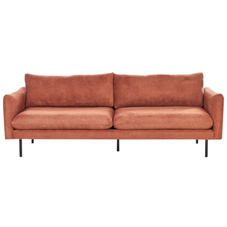 Zestaw wypoczynkowy z otomaną tapicerowany złoty brąz VINTERBRO