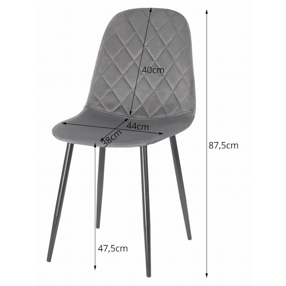 Krzesło Do Jadalni Kuchni Salonu Asti - Granat Aksamit