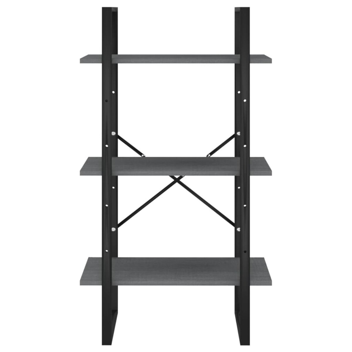 vidaXL Regał, szary, 60x30x105 cm, lite drewno sosnowe