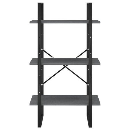 vidaXL Regał, szary, 60x30x105 cm, lite drewno sosnowe