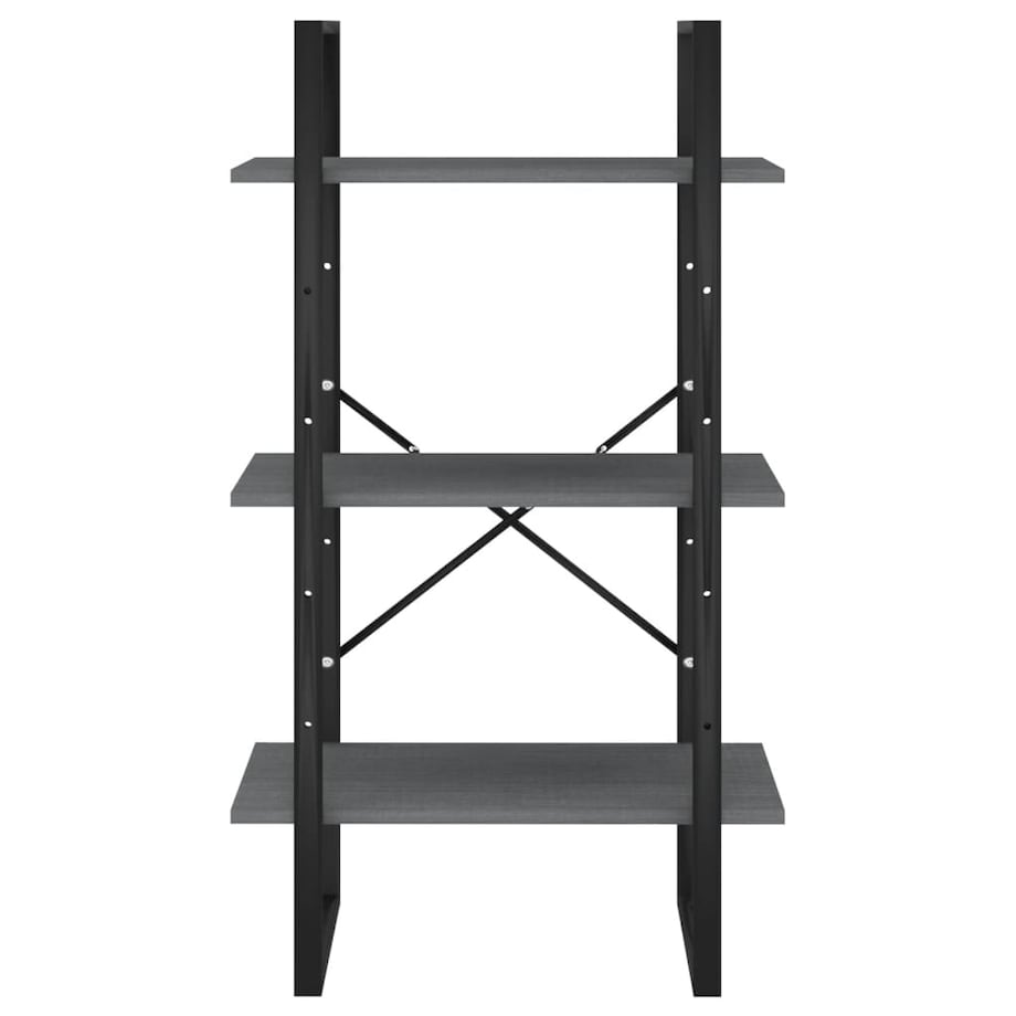 vidaXL Regał, szary, 60x30x105 cm, lite drewno sosnowe