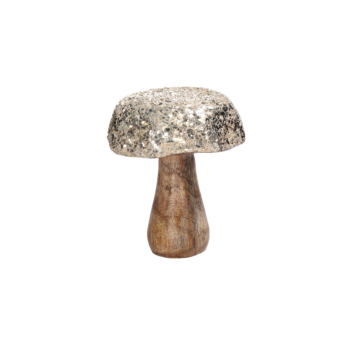 Zestaw 4 figurek dekoracyjnych w kształcie grzybów Studio54 - Brązowy, 12 cm