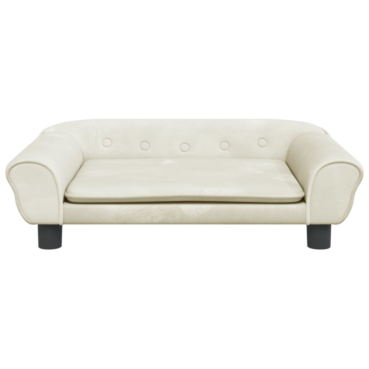 vidaXL Sofa dla dzieci, kremowa, 70x45x26 cm, aksamit