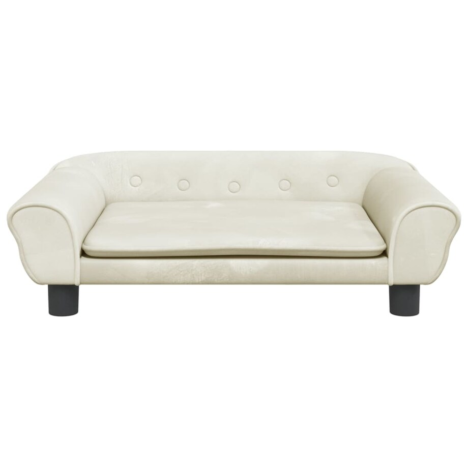 vidaXL Sofa dla dzieci, kremowa, 70x45x26 cm, aksamit