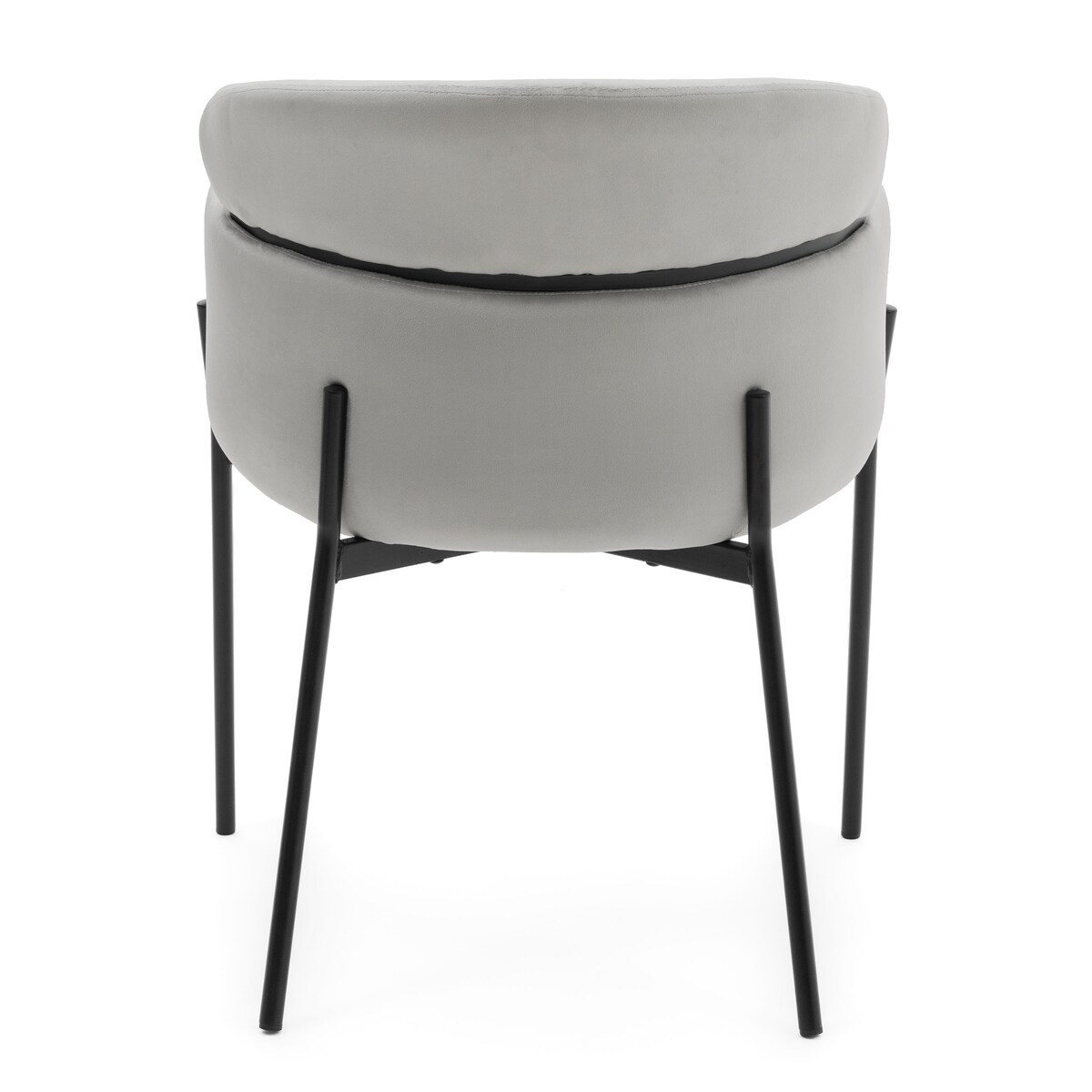 Krzesło tapicerowane welurowe do salonu BOLZANO jasnoszare