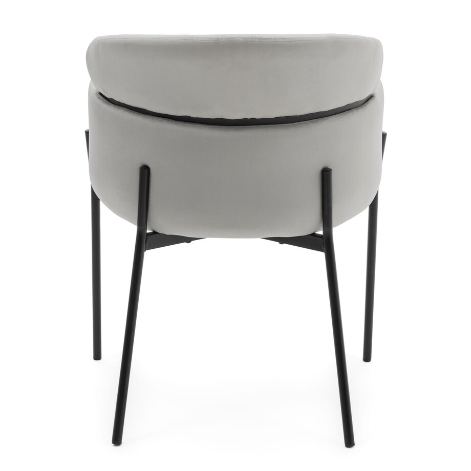 Krzesło tapicerowane welurowe do salonu BOLZANO jasnoszare