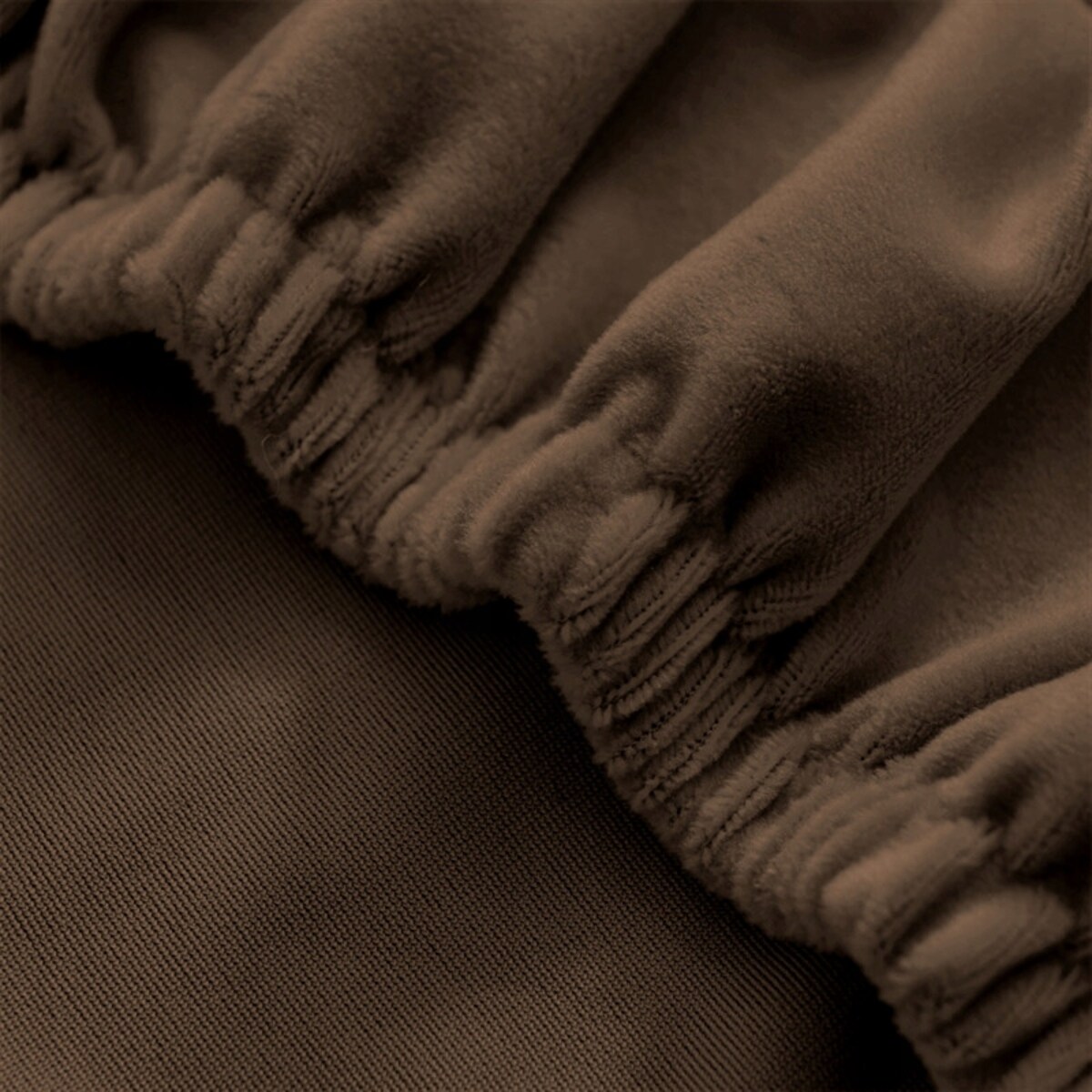 POKROWIEC NA KRZESŁO XXL KAKAOWY BRĄZ WELUR ELASTYCZNY [21RB]