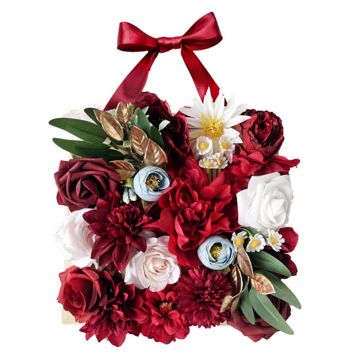 Kwiaty w ramce - ozdoba DIY - Zmysłowe czerwienie