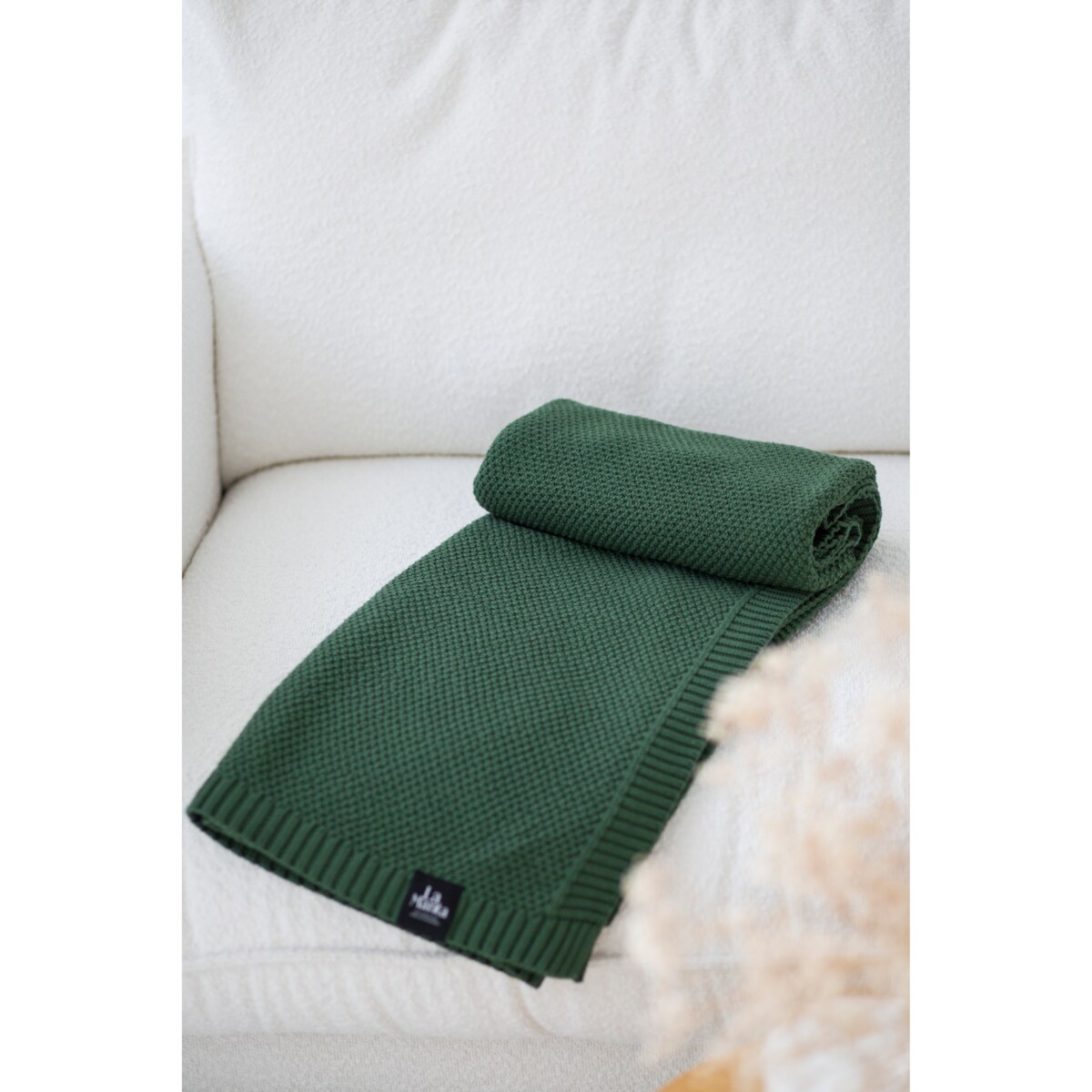 Pled pleciony zielony, 130 x 160 cm, La Manta