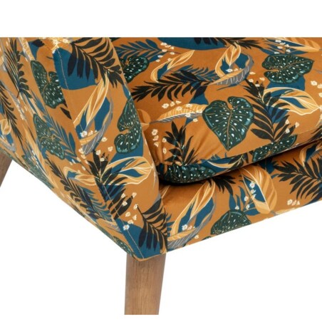 Fotel w stylu retro Lannister Ochre