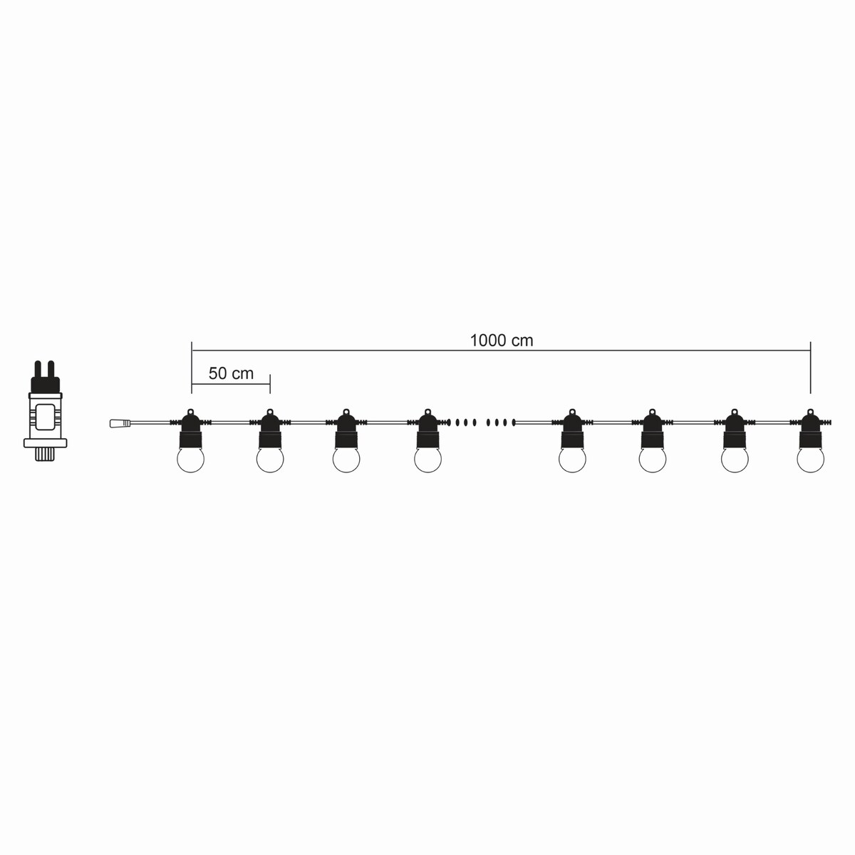 Girlanda LED świetlna 10 m SMART sterowana aplikacją