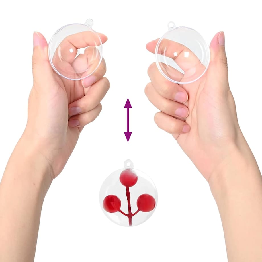 vidaXL Zestaw Bombek Choinkowych 50 pcs przezroczysty Ø 5 cm