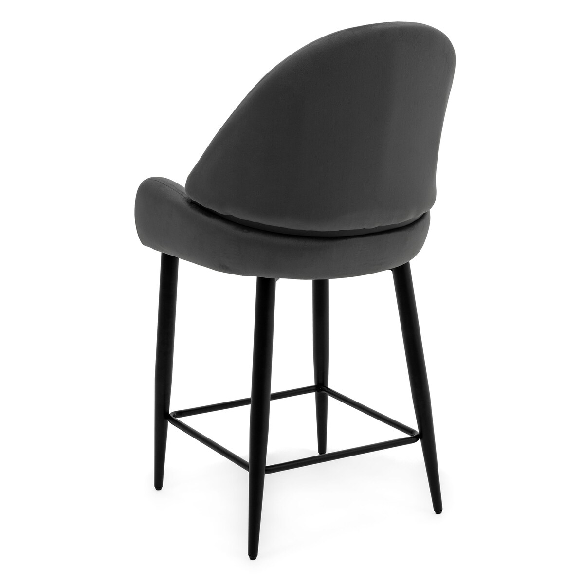 Hoker tapicerowany welurowy do salonu BERGAMO szary