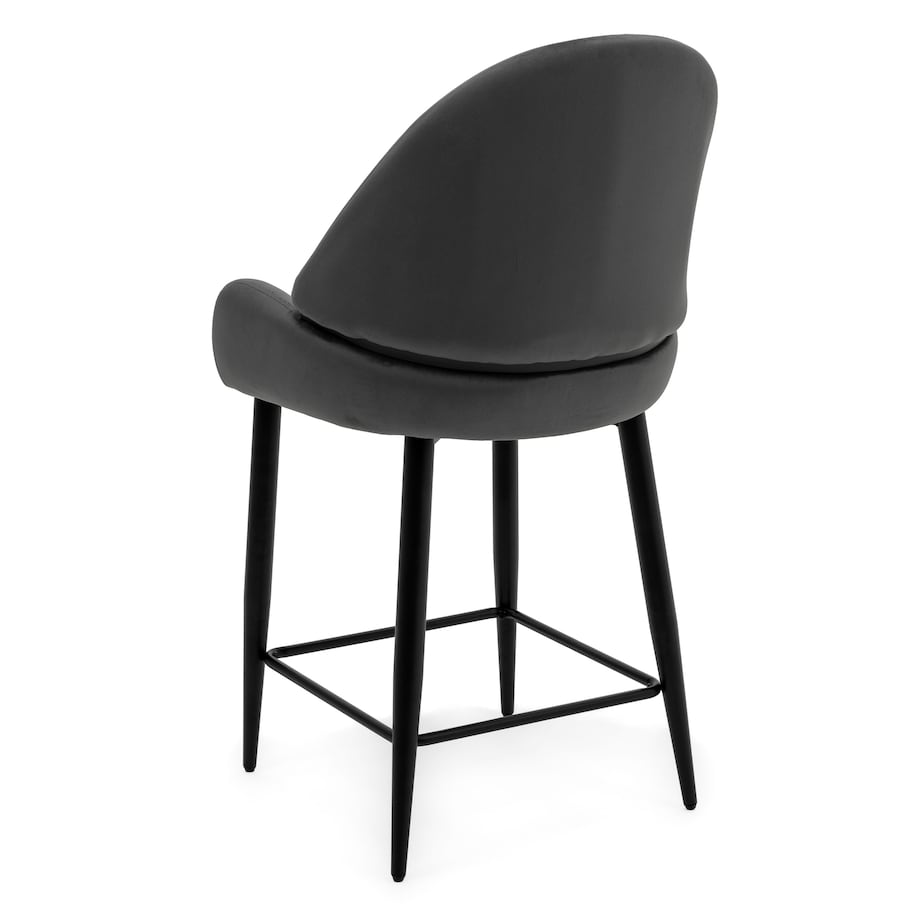 Hoker tapicerowany welurowy do salonu BERGAMO szary