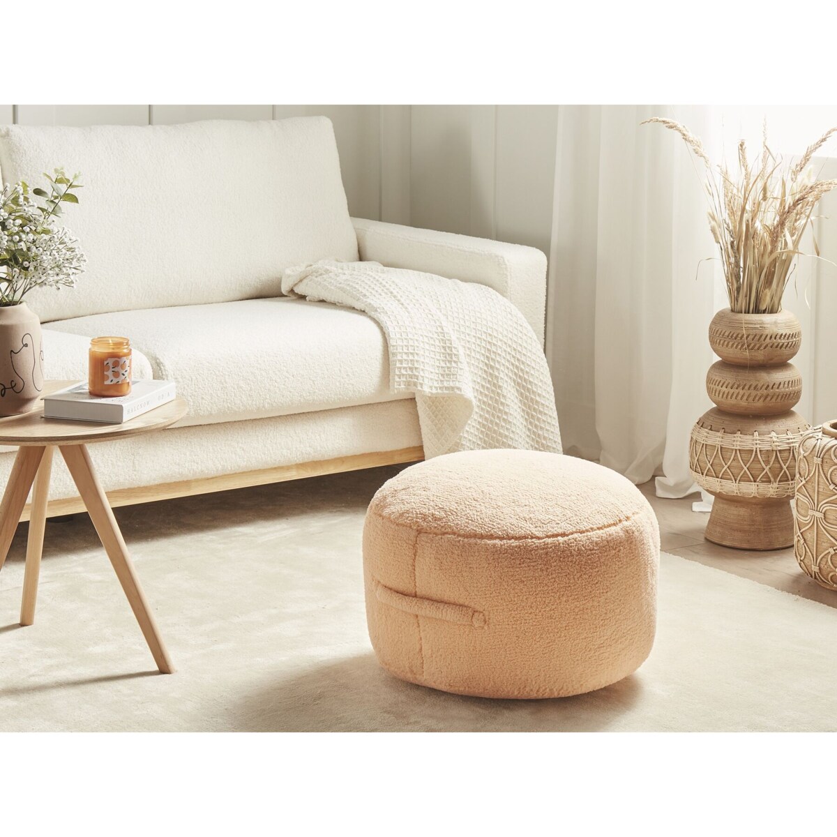 Puf 50 x 50 x 30 cm pomarańczowy ADLANA