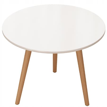 Stolik kawowy mały okrągły drewniany loft skandynawski ława stół salonu