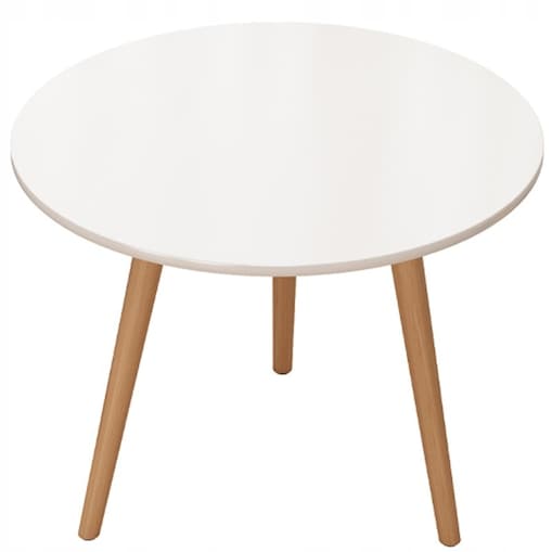 Stolik kawowy mały okrągły drewniany loft skandynawski ława stół salonu