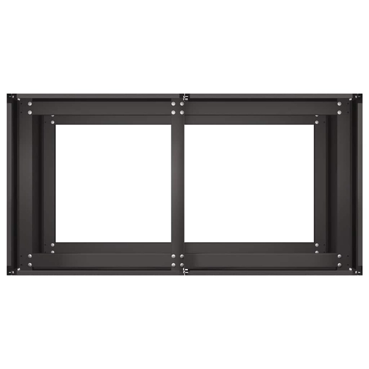 vidaXL Doniczka Czarna 80x40x80 cm Stal walcowana na zimno