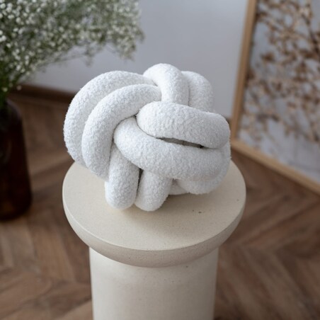 Poduszka SOFT LOOP | biały supeł