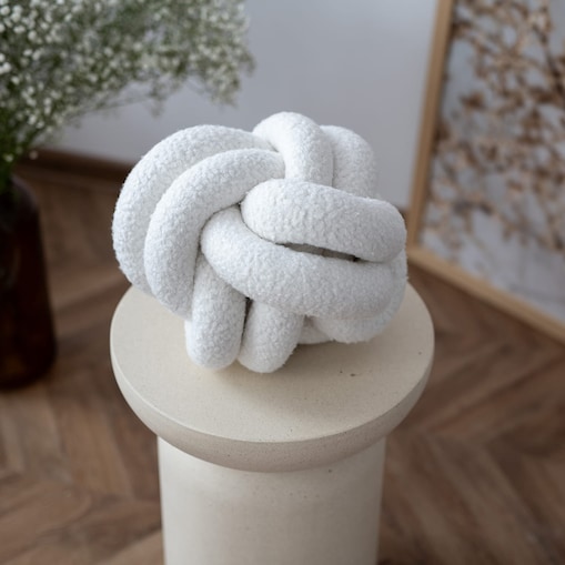 Poduszka SOFT LOOP | biały supeł