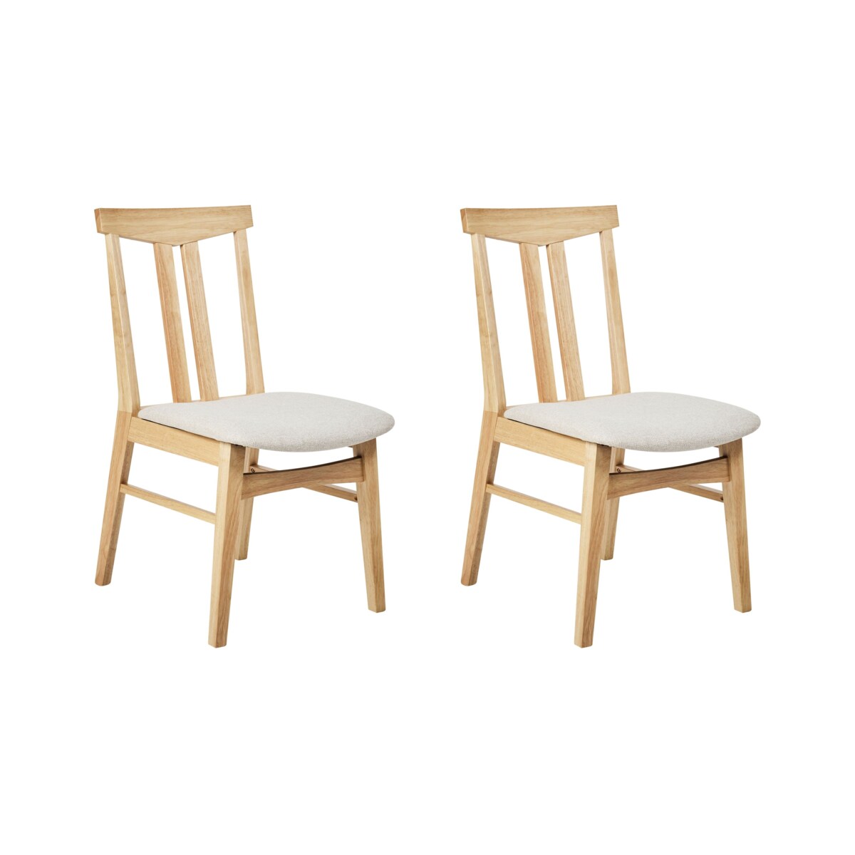 Zestaw 2 krzeseł do jadalni AVALON Jasnobeżowy