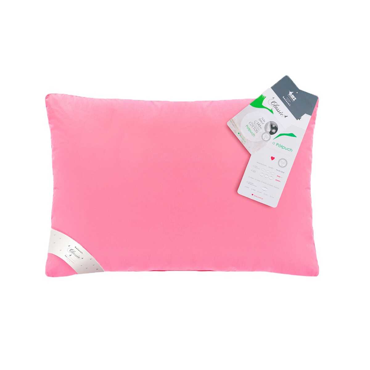 Poduszka Półpuch Jednokomorowa Różowy, 70 x 80 cm, AMZ