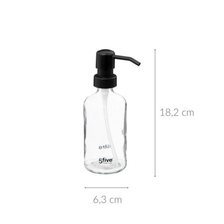 Dozownik na mydło w płynie, szkło, 250 ml
