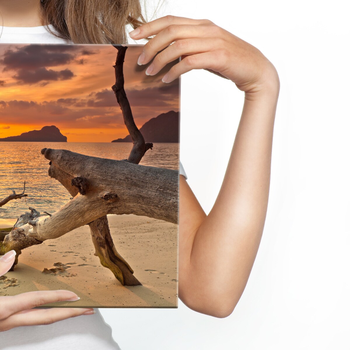 Obraz Zachód Słońca na Plaży 100x70cm