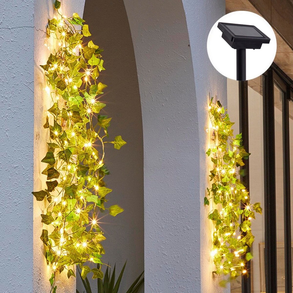 Lampki Ogrodowe 12 Metrów 200 Led Druciki Girlanda Zewnętrzna Solarna