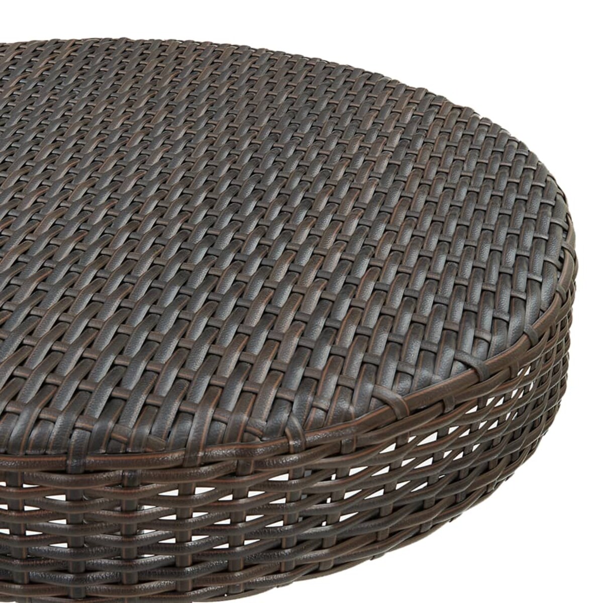 vidaXL Stolik ogrodowy, brązowy, 75,5 x 106 cm, polirattan