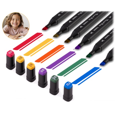 Mata edukacyjna do malowania Ricokids + markery dwustronne 80szt