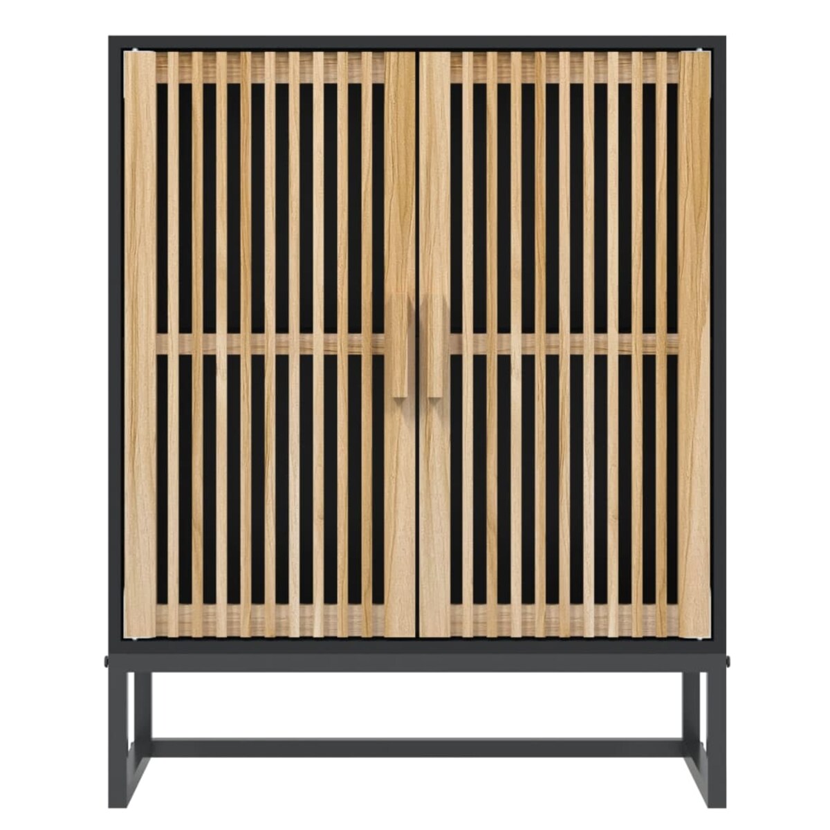 vidaXL Szafka, czarna, 60x30x75 cm, materiał drewnopochodny