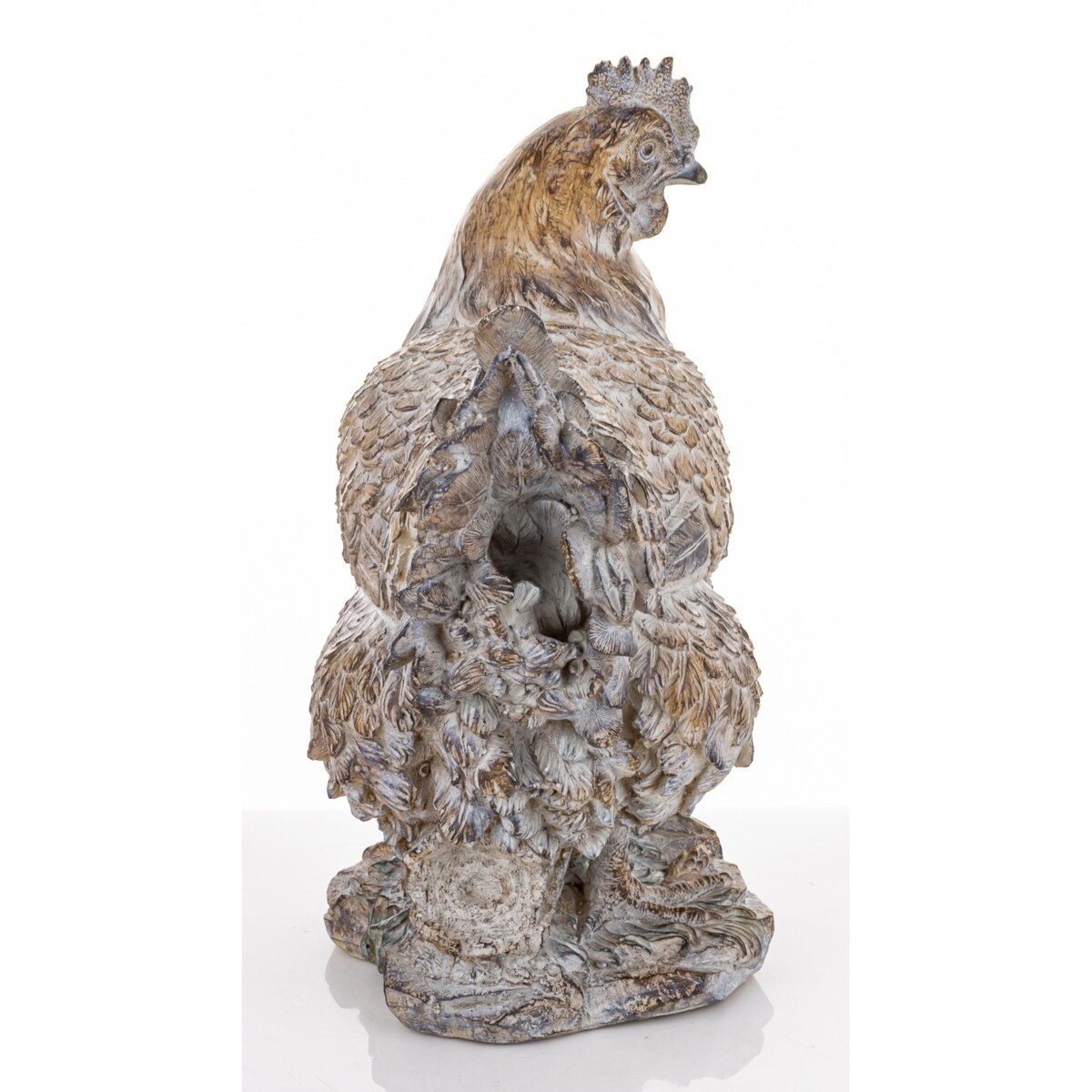 Dekoracja - szara KURA 40x21x34,5 cm