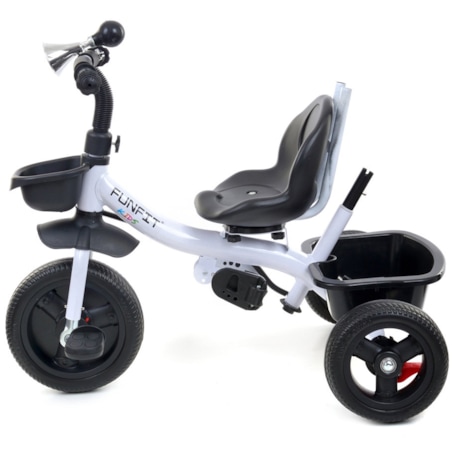 Rowerek trójkołowy spacerowy dla dzieci Funfit Kids różowy z trąbką