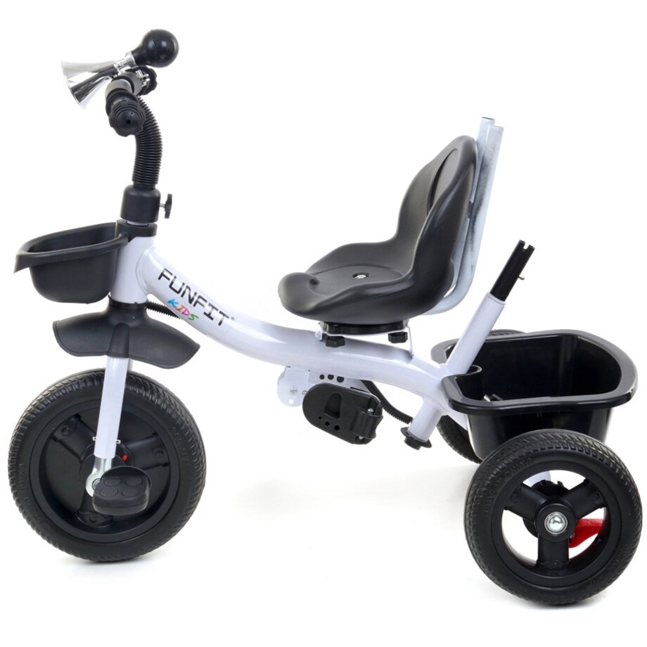 Rowerek trójkołowy spacerowy dla dzieci Funfit Kids różowy z trąbką