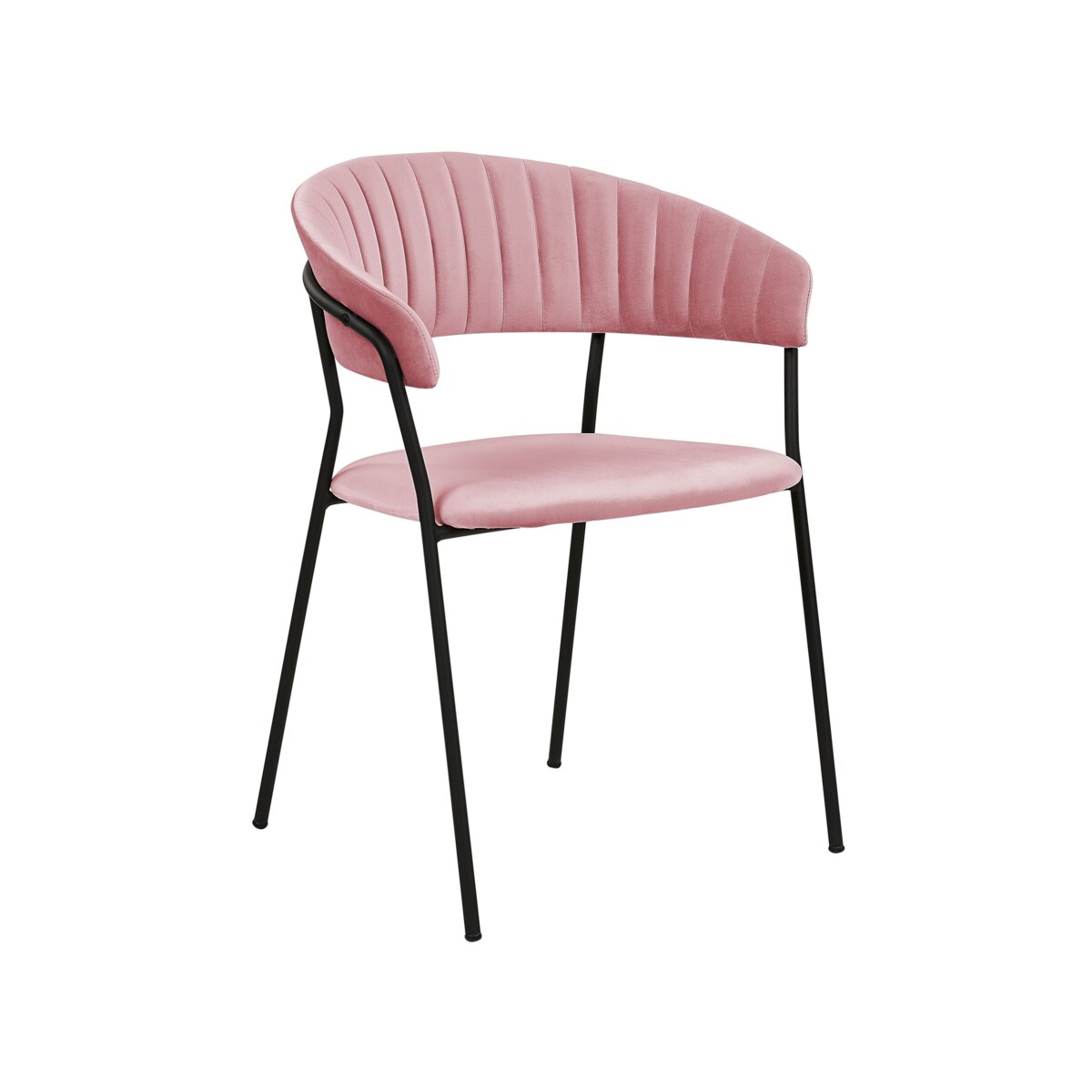 2 krzesła do jadalni welurowe różowe MARIPOSA