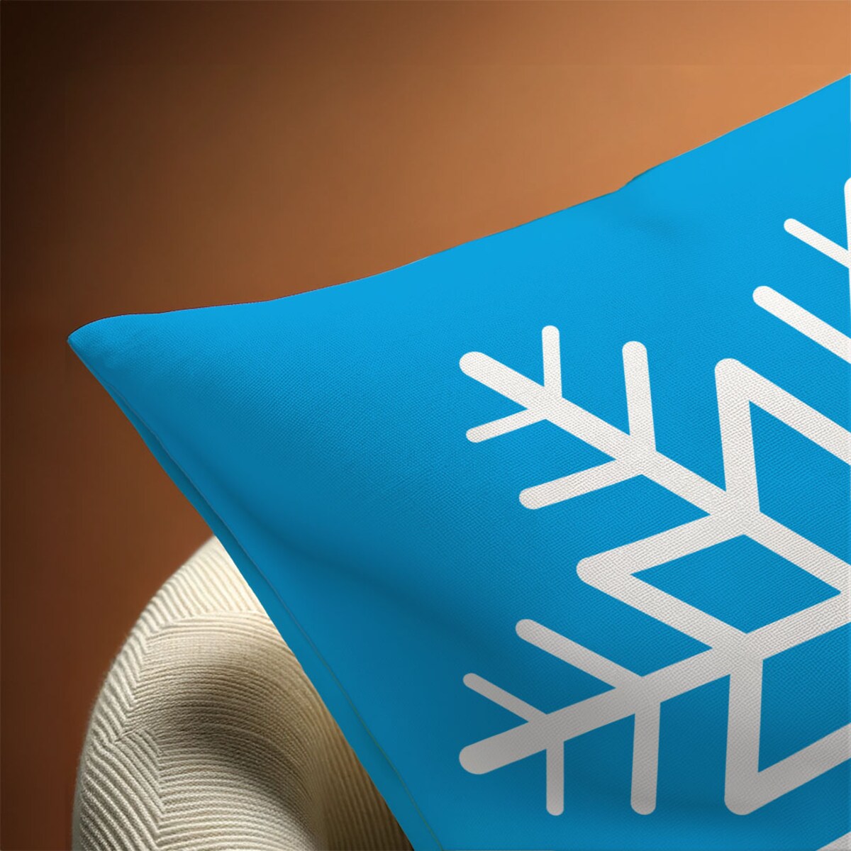 Poduszka świąteczna - Niebieska śnieżynka 45x45 cm