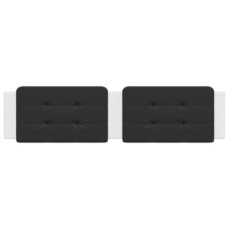 vidaXL Poduszka na wezgłowie, Zadar, czarno-biała, 200 cm, sztuczna skóra